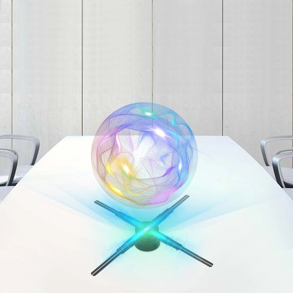LED Hologram Fan Display Projector With Remote High Impact Visual Advertising 4