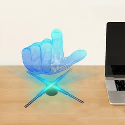 led hologram fan display projector with remote high impact visual advertising