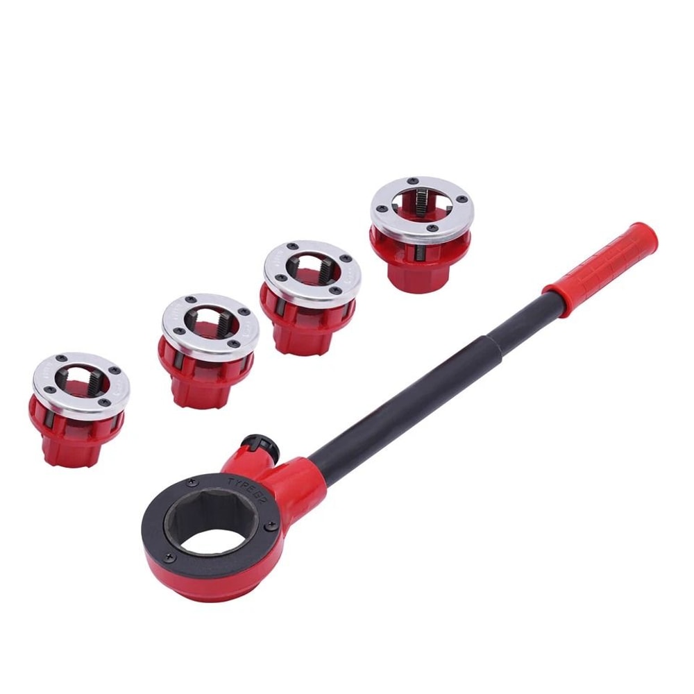 Pipe Threader Set With Handle Ratchet And Dies For Pipe Threading 2