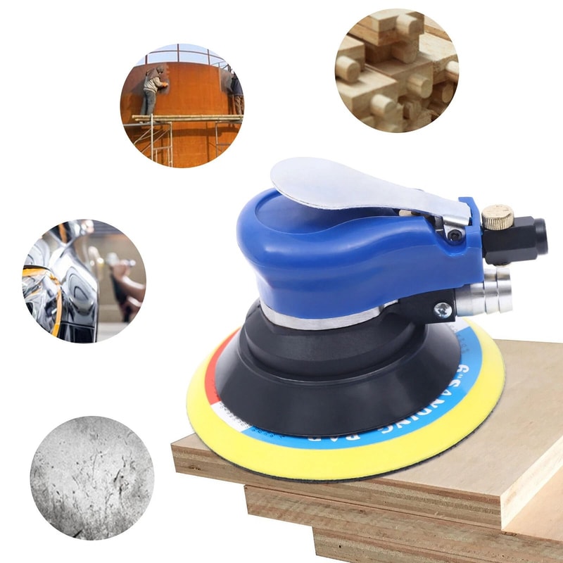 Random Orbital Sander Air Palm Pneumatic DA Auto Body Sanding Tool 10