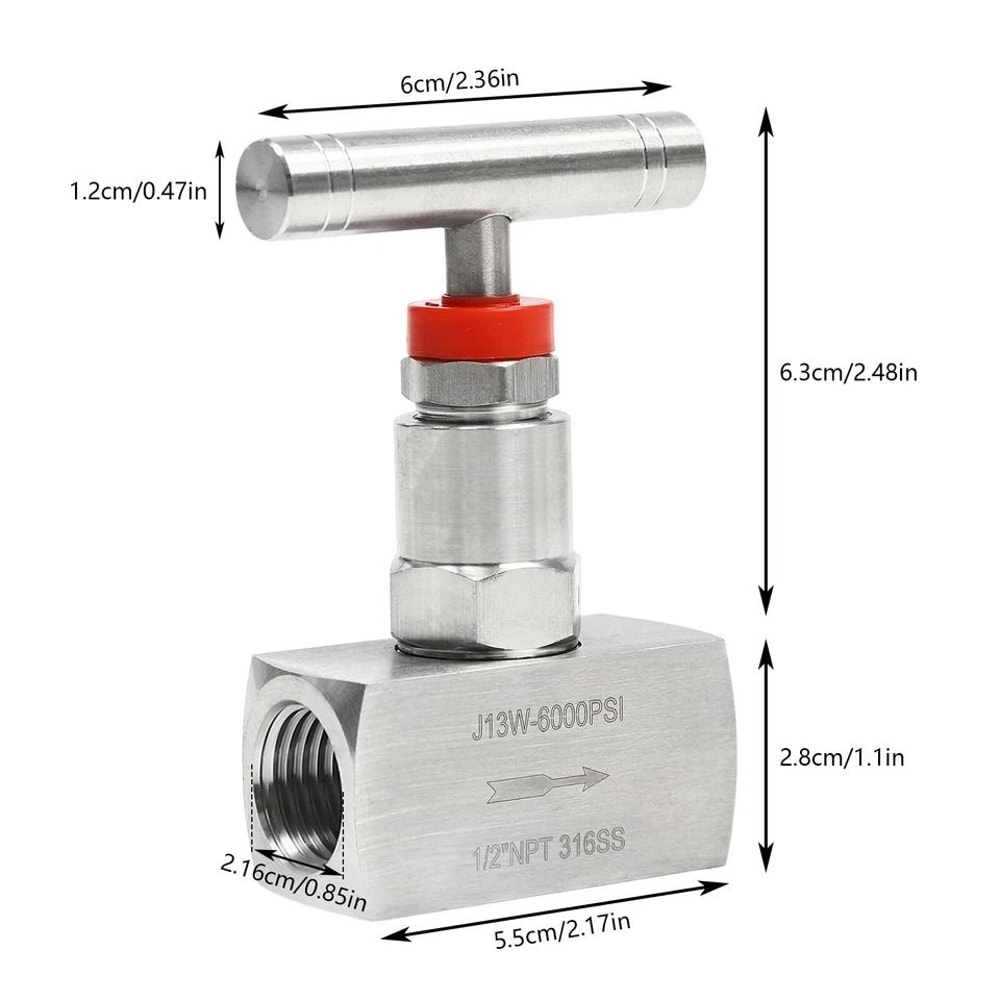 Stainless Hydraulic Flow Control Needle Valve 3