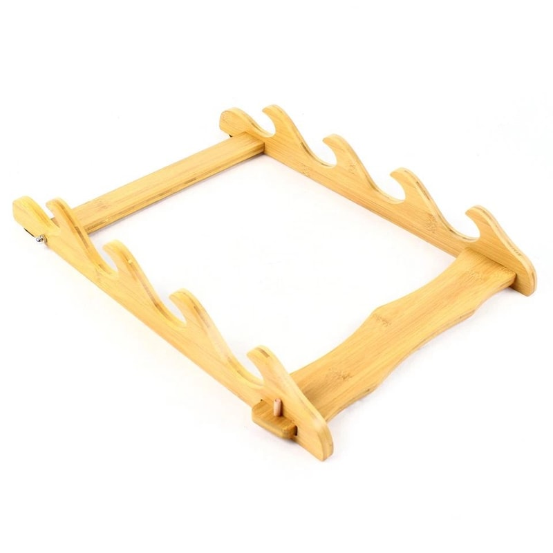 Tier Bamboo Wall Mount Sword Display Rack For Katanas And Collectibles 4