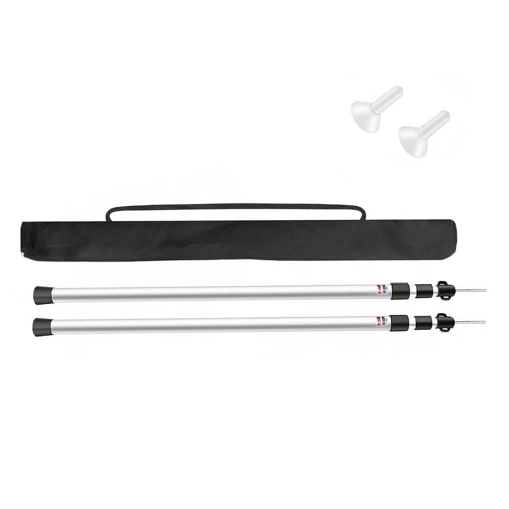 Adjustable Tarp Poles Telescoping Tent Poles For Camping Awnings 0