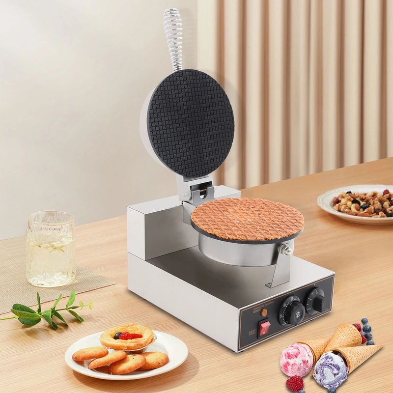 Commercial Waffle Cone Maker Stainless Steel Ice Cream Cone Machine 0
