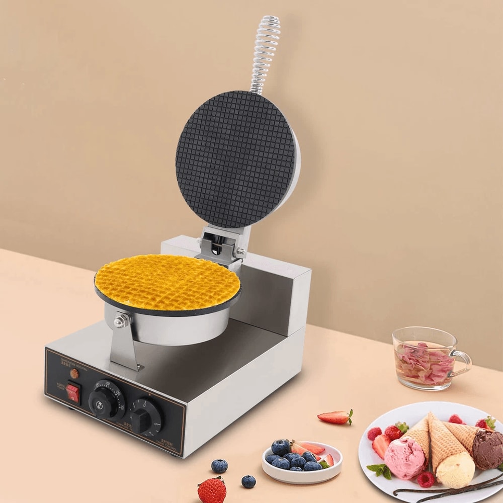 Commercial Waffle Cone Maker Stainless Steel Ice Cream Cone Machine 5