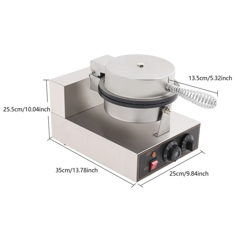 Commercial Waffle Cone Maker Stainless Steel Ice Cream Cone Machine 6