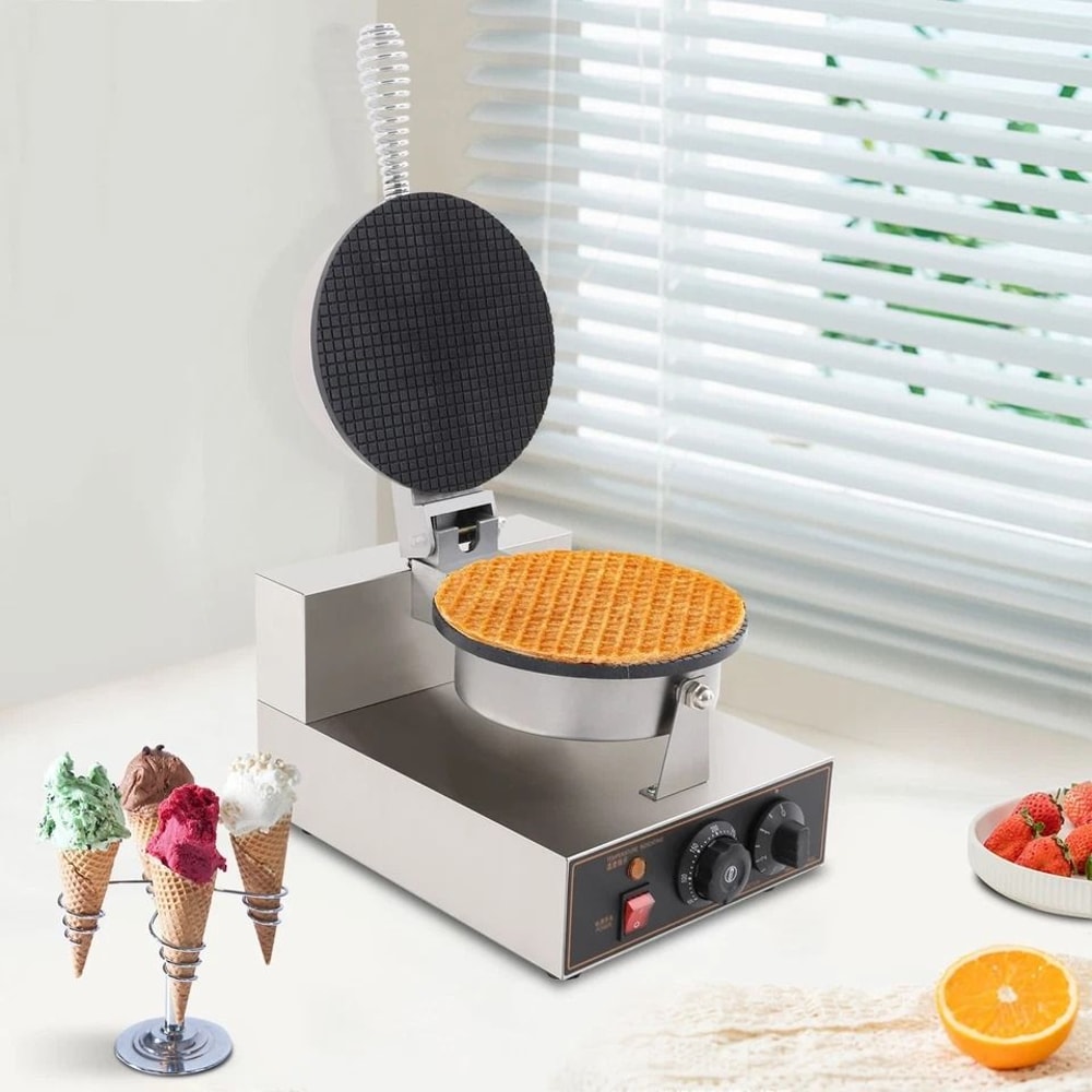 Commercial Waffle Cone Maker Stainless Steel Ice Cream Cone Machine 7