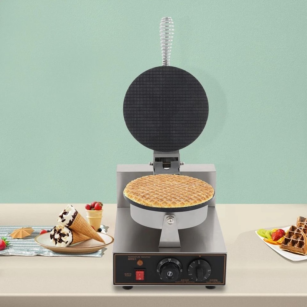 Commercial Waffle Cone Maker Stainless Steel Ice Cream Cone Machine 8