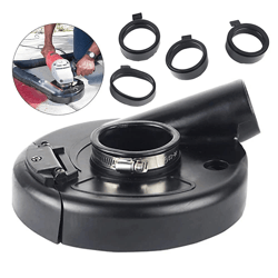 angle grinder dust shroud with dust cover collector