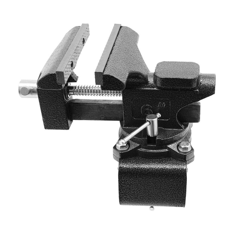 Heavy Duty Bench Vise With Swivel Base For Workshop And Woodworking 9