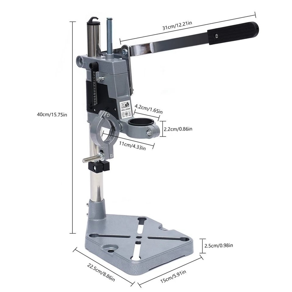 Portable Drill Press Stand With Adjustable Bench Drill Holder 3