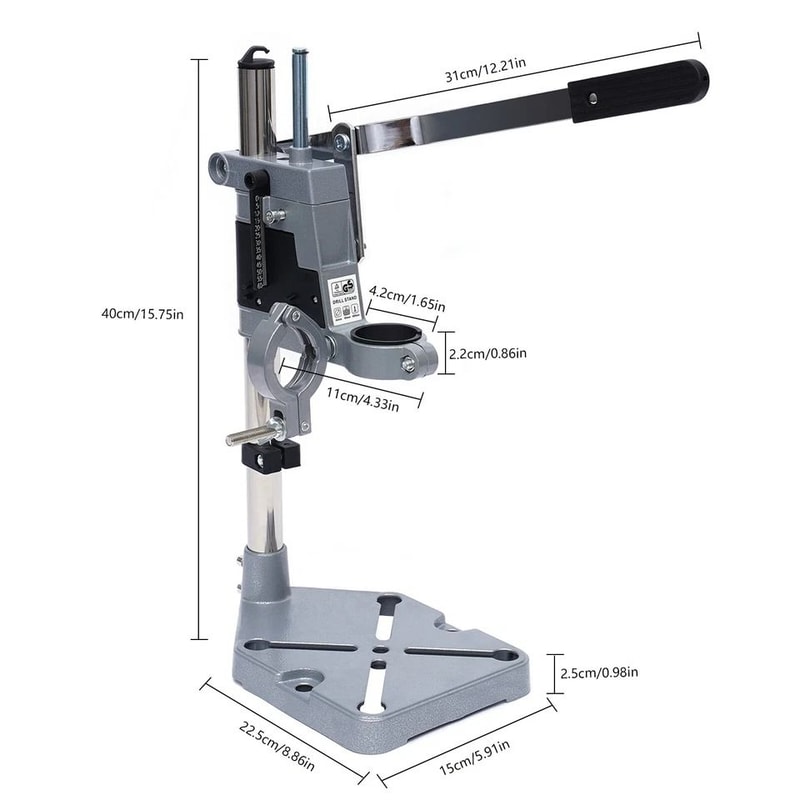 Portable Drill Press Stand With Adjustable Bench Drill Holder 3