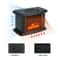 CozyGlow Portable Electric Fireplace Heater With Flame Log Effect 10
