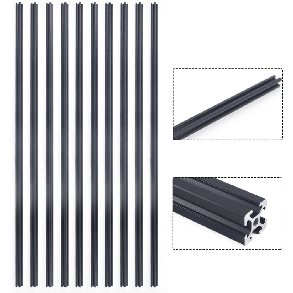 Aluminum Extrusion Black TSlot Rails For CNC And Printer Builds 0