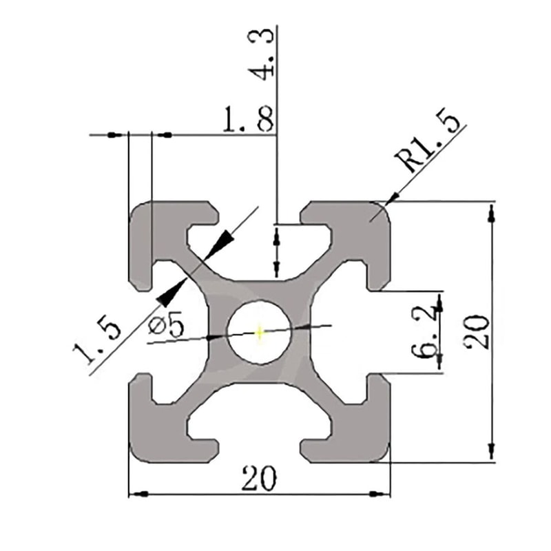 Aluminum Extrusion Black TSlot Rails For CNC And Printer Builds 6