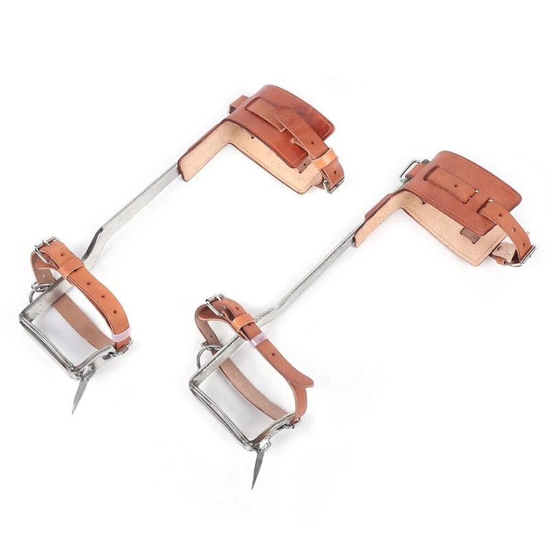 Stainless Steel Tree Climbing Spikes With Comfort Straps And Safety Spurs 3