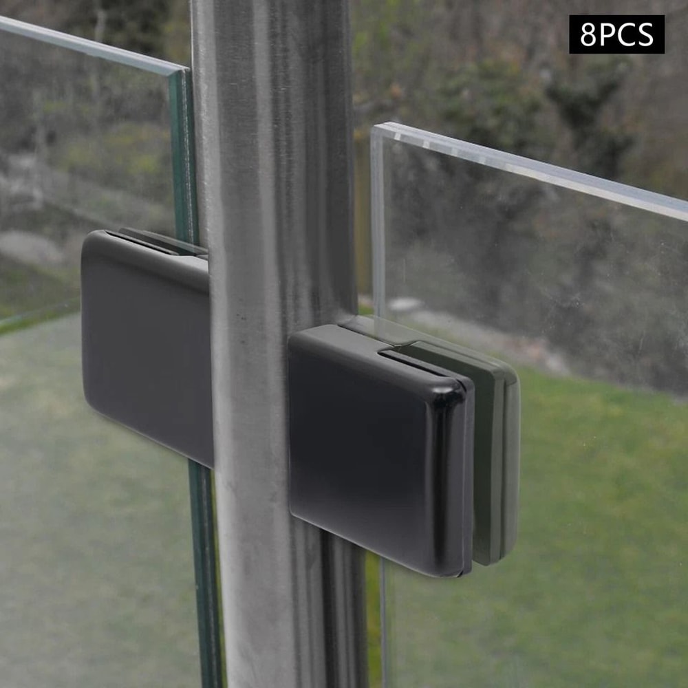 Stainless Steel Glass Clamps Black Glass Clamp Clips For Glass 7