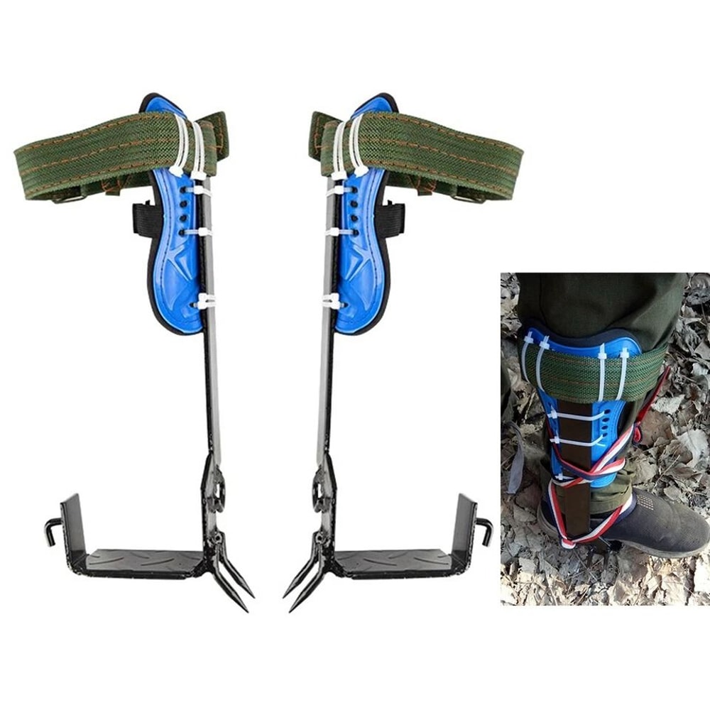 Tree Climbing Spikes With Adjustable Harness Safety Belt Outdoor Climbing Set 6