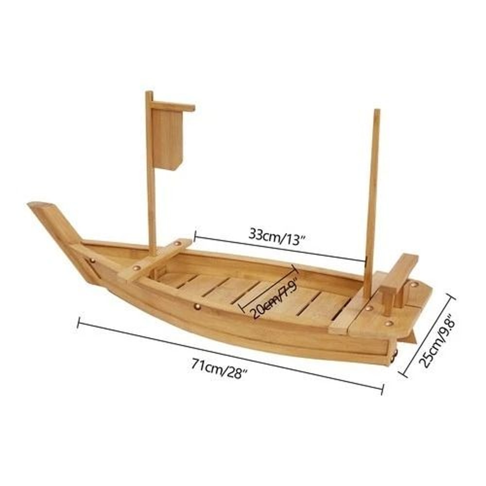 Wooden Sushi Boat Serving Tray Sushi Plate For Restaurant Party Use 1
