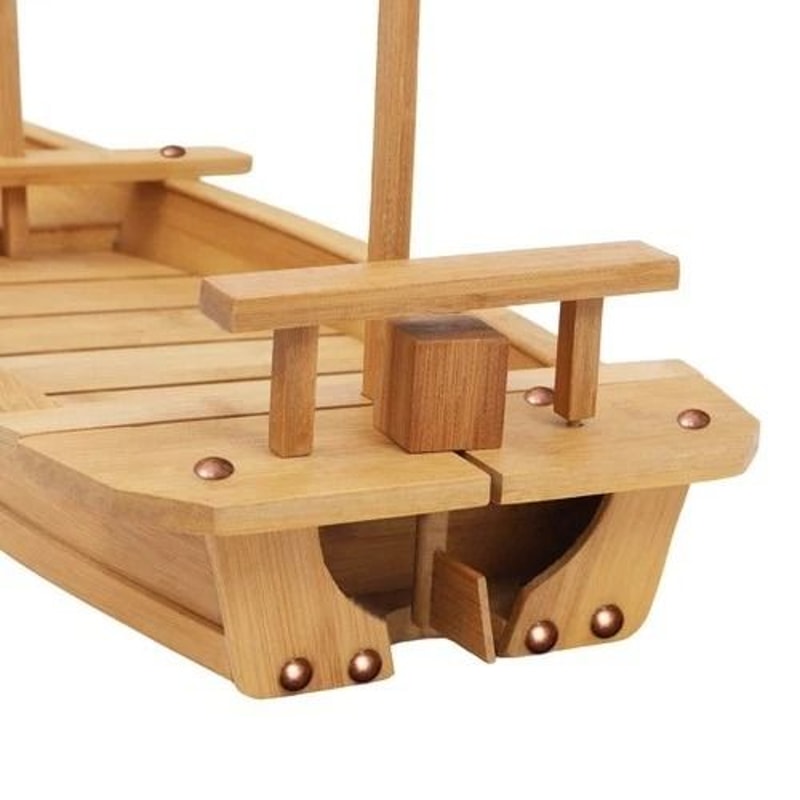 Wooden Sushi Boat Serving Tray Sushi Plate For Restaurant Party Use 5
