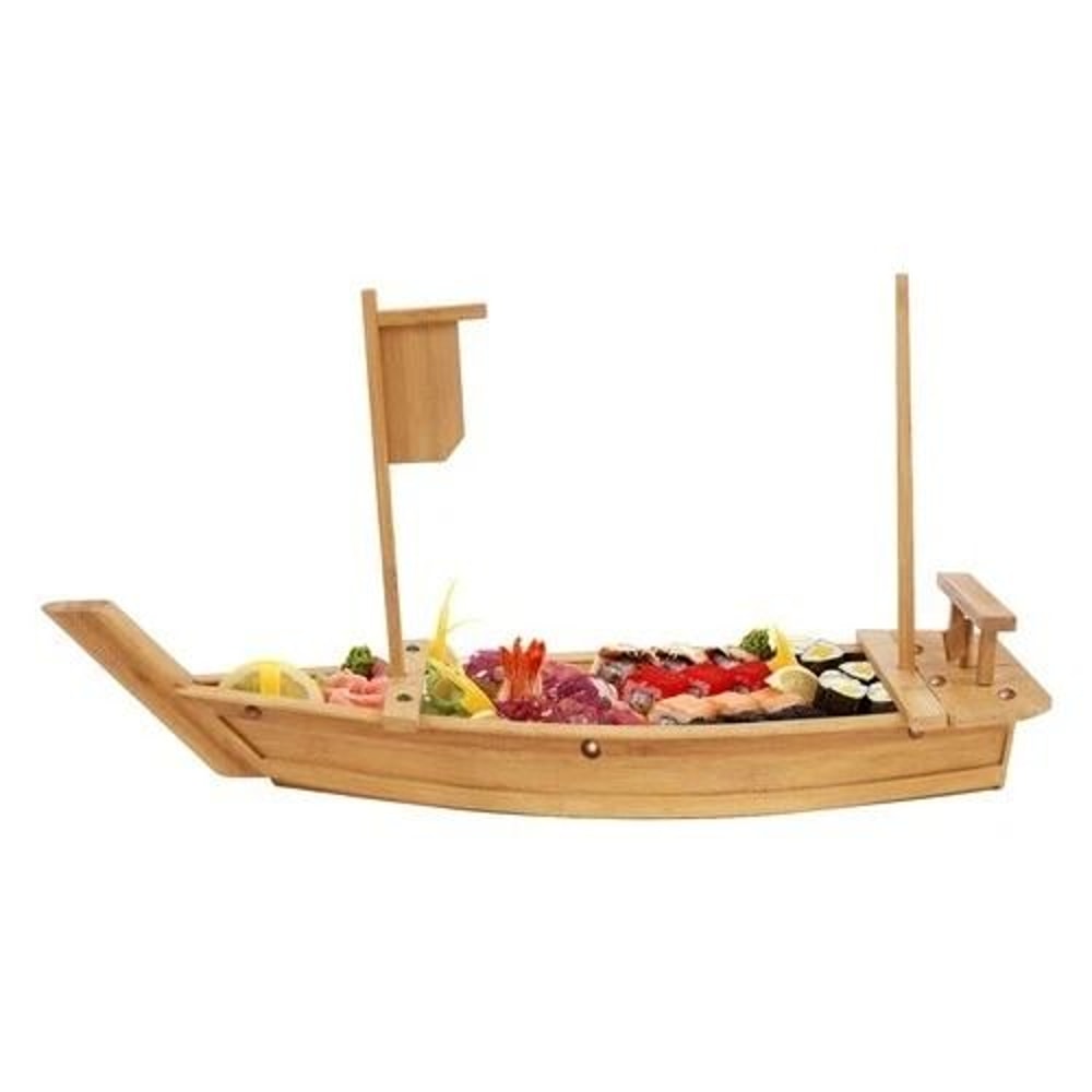 Wooden Sushi Boat Serving Tray Sushi Plate For Restaurant Party Use 10