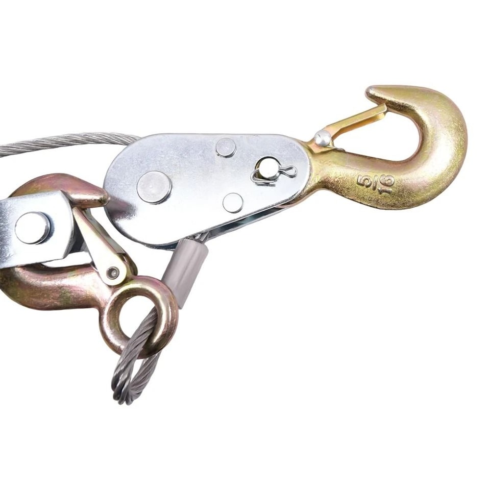 Heavy Duty Come Along Cable Puller With Hooks And Dual Gears 3