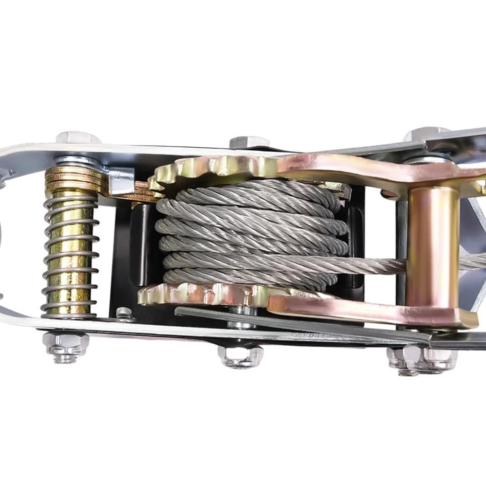Heavy Duty Come Along Cable Puller With Hooks And Dual Gears 4