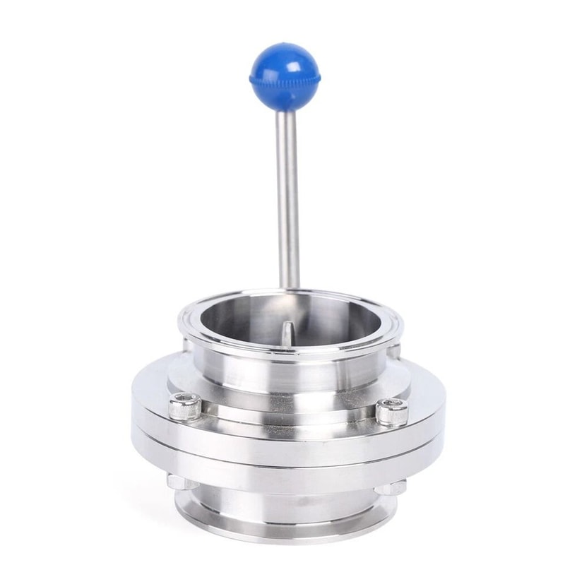 Stainless Steel Tri Clamp Butterfly Valve Sanitary Clover Design 9