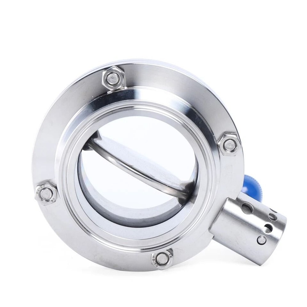 Stainless Steel Tri Clamp Butterfly Valve Sanitary Clover Design 6