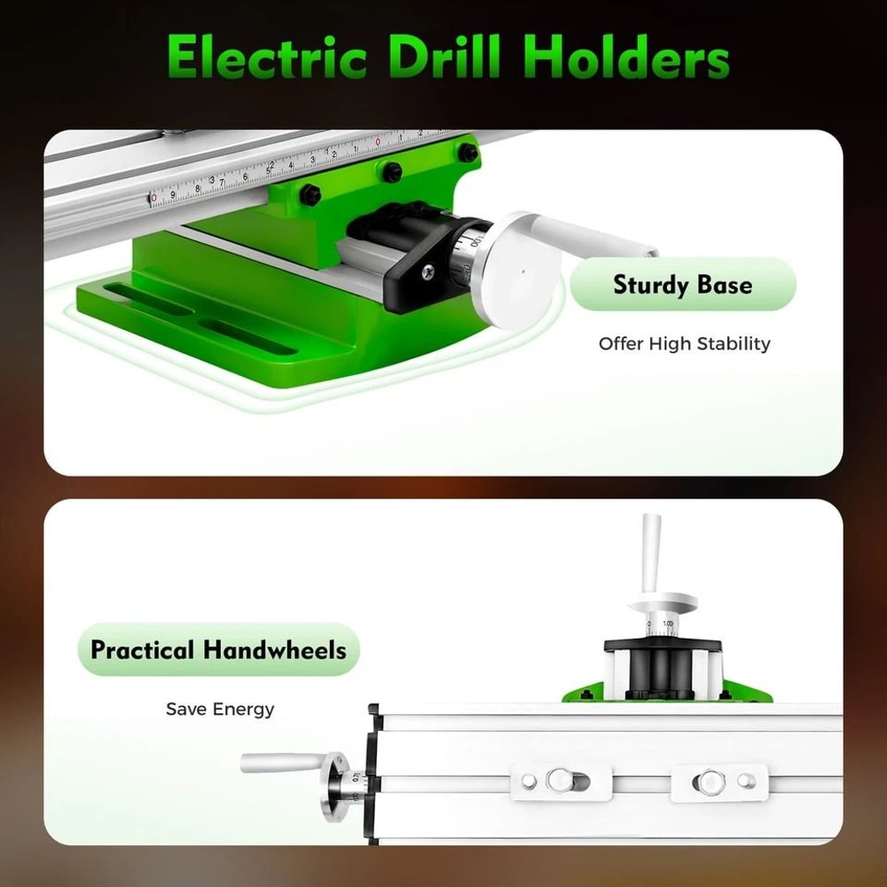 Cross Slide Drill Press Bench Axis Mill Machine Work Table Compound Vise Vice 6