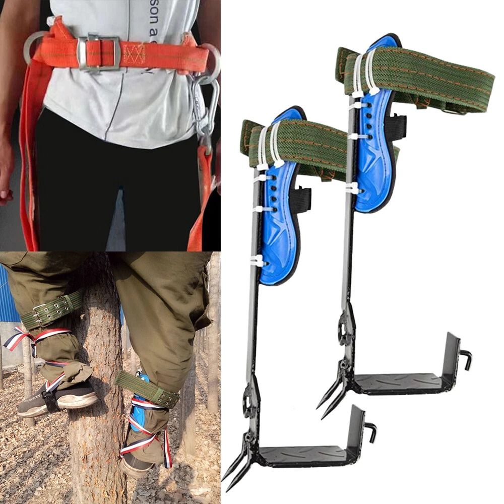 Gear Tree Climbing Spikes With Adjustable Safety Harness Arborist Climbing Set 1