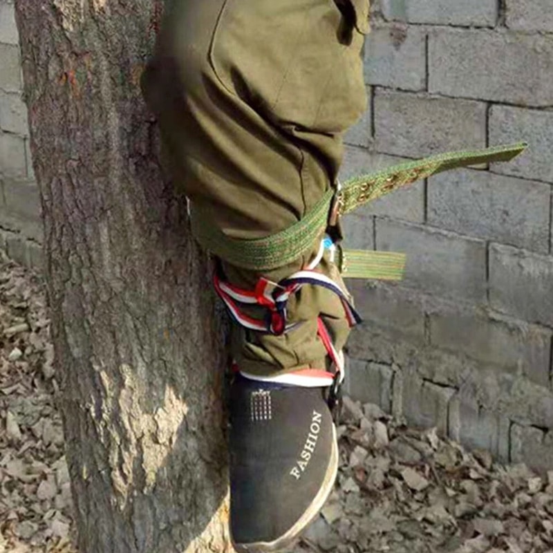 Gear Tree Climbing Spikes With Adjustable Safety Harness Arborist Climbing Set 8