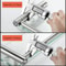 WallMounted Bathroom Shelf With Glass Countertop Towel Rack Stainless Steel Storage 4
