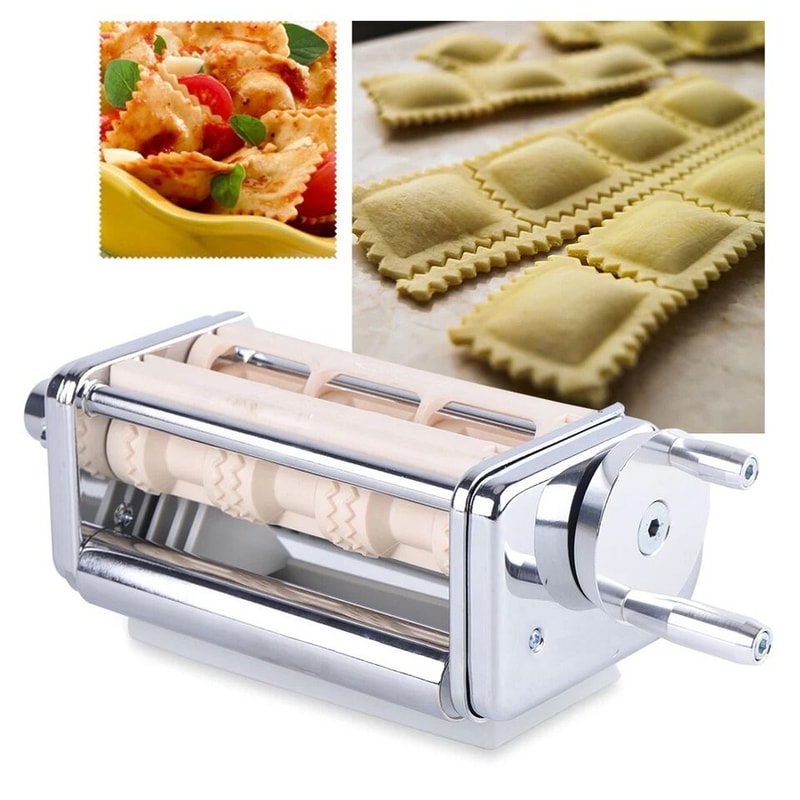 Professional KitchenAid Stand Mixer Ravioli Maker Attachment Stainless Steel Manual Pasta Tool 3