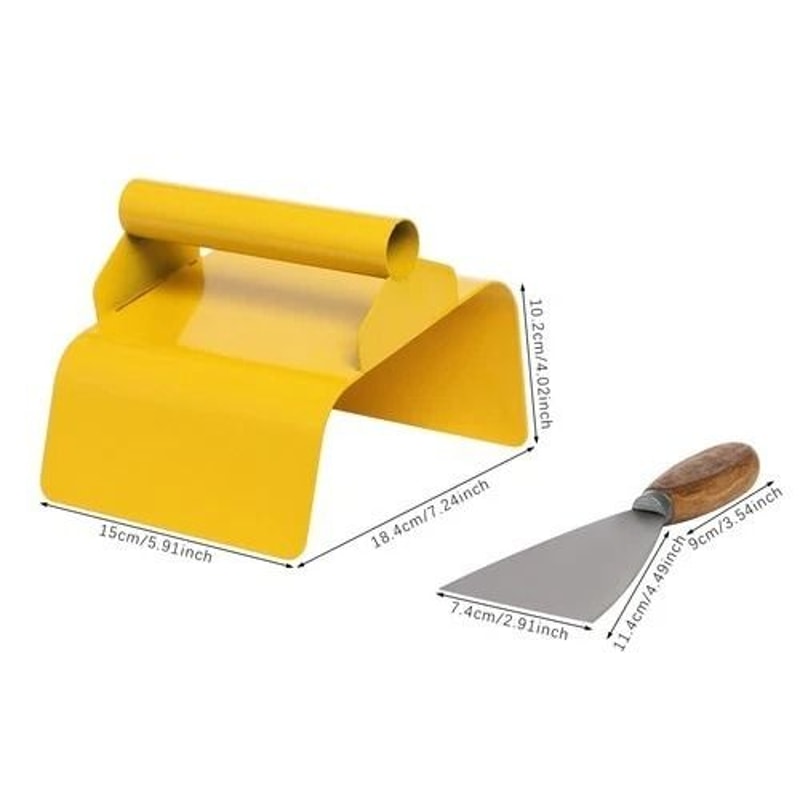 Professional Stainless Steel Concrete Curbing Concrete Curbing Trowel Set With Putty Knife 6