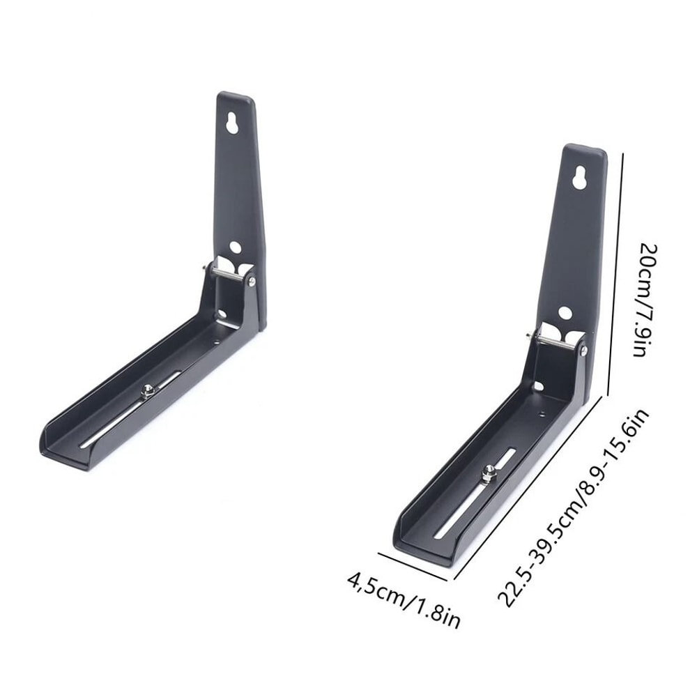 Heavy Duty Foldable WallMount Microwave Shelf Stainless Steel Brackets 8