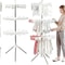 Premium Stainless Steel Clothes Drying Rack With Rotatable Arms For Hangers 0