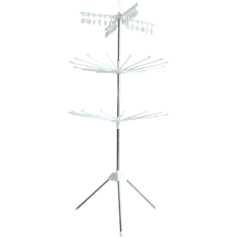 Premium Stainless Steel Clothes Drying Rack With Rotatable Arms For Hangers 2