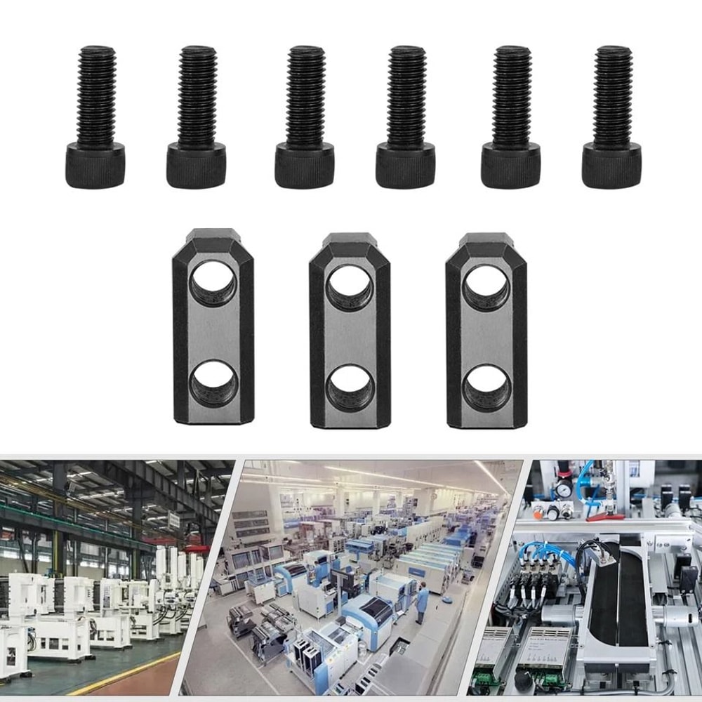 Premium Hollow Chuck T Nut Set For Lathe Steel High Hardness 5