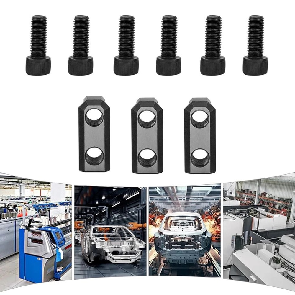 Premium Hollow Chuck T Nut Set For Lathe Steel High Hardness 7