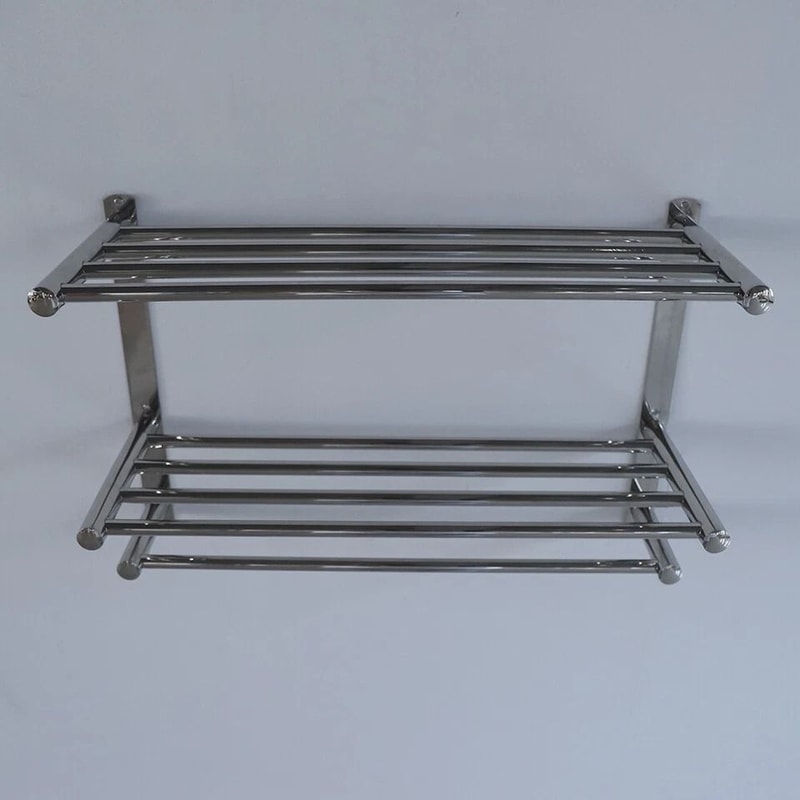 Premium Wall Mounted Stainless Steel Towel Rack Wall Mounted Towel Shelf For Organized Bathroom St 3