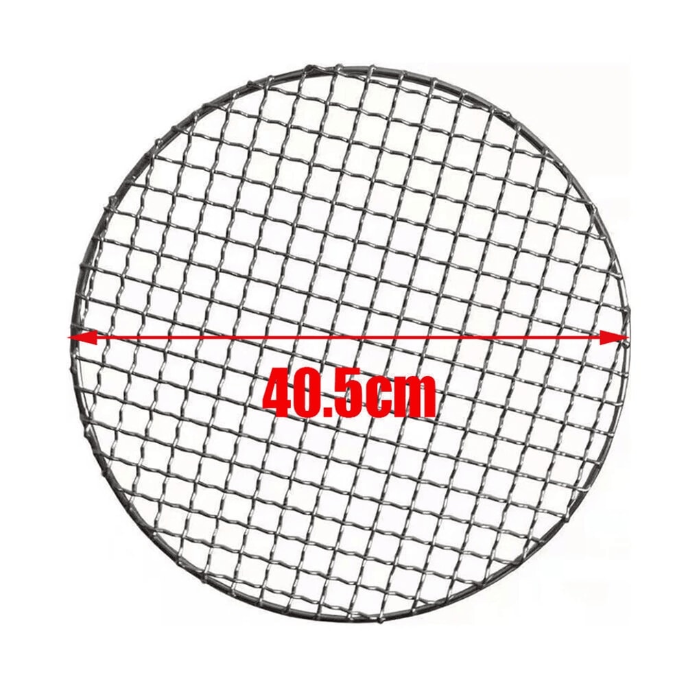 Stainless Steel Round Barbecue Grill Grate Heavy Duty BBQ Mesh Rack 1