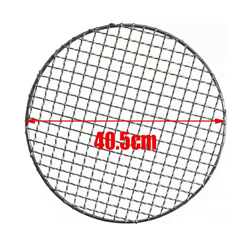 Stainless Steel Round Barbecue Grill Grate Heavy Duty BBQ Mesh Rack 1