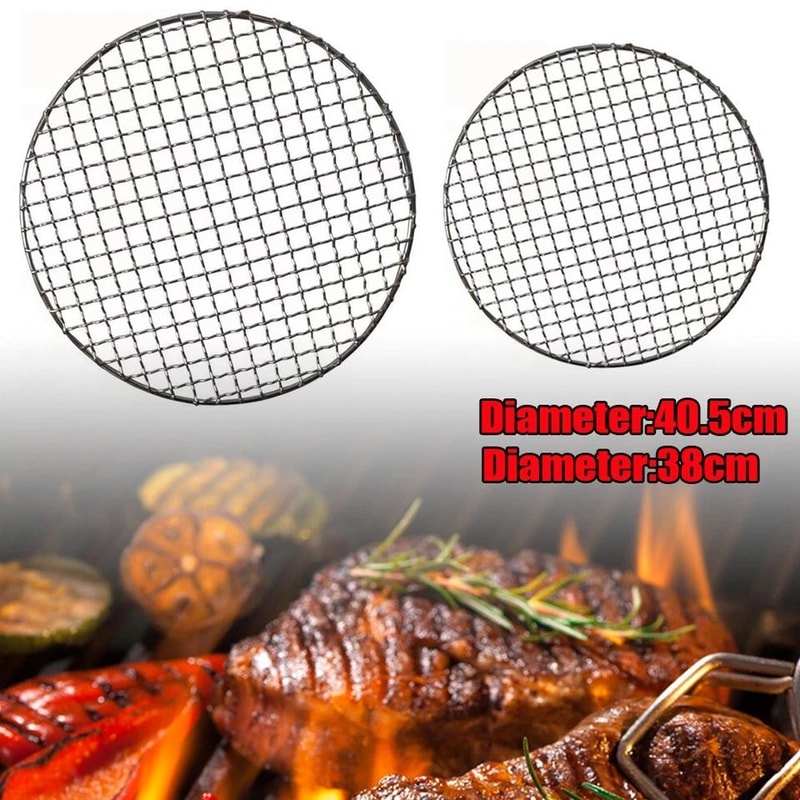 Stainless Steel Round Barbecue Grill Grate Heavy Duty BBQ Mesh Rack 6