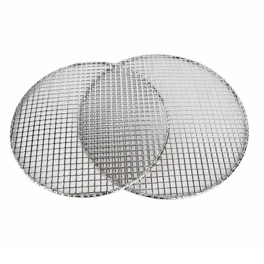 Stainless Steel Round Barbecue Grill Grate Heavy Duty BBQ Mesh Rack 5