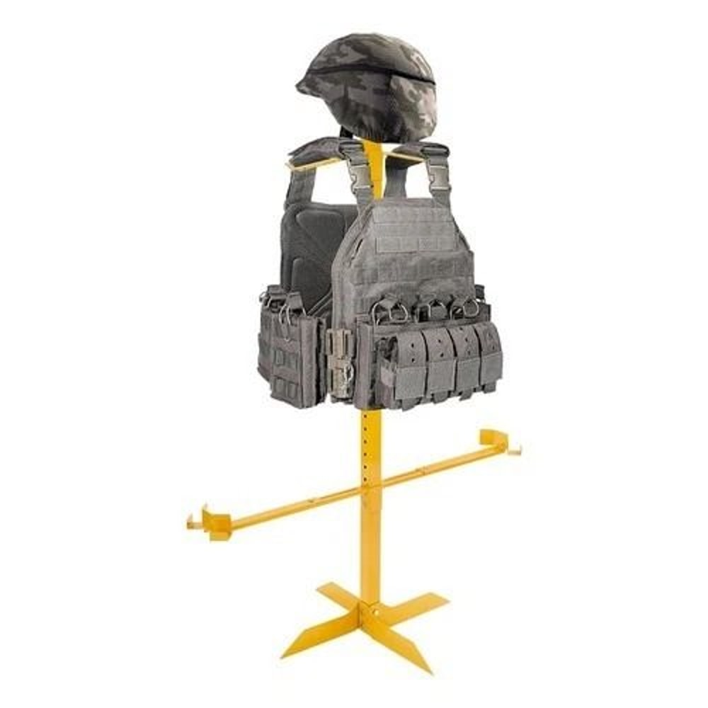 Premium Heavy Duty Tactical Gear Stand Helmet Vest Display Rack 9