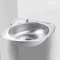Modern Space Saving Stainless Steel Corner Wash Basin Wall Mounted Bathroom Sink 2