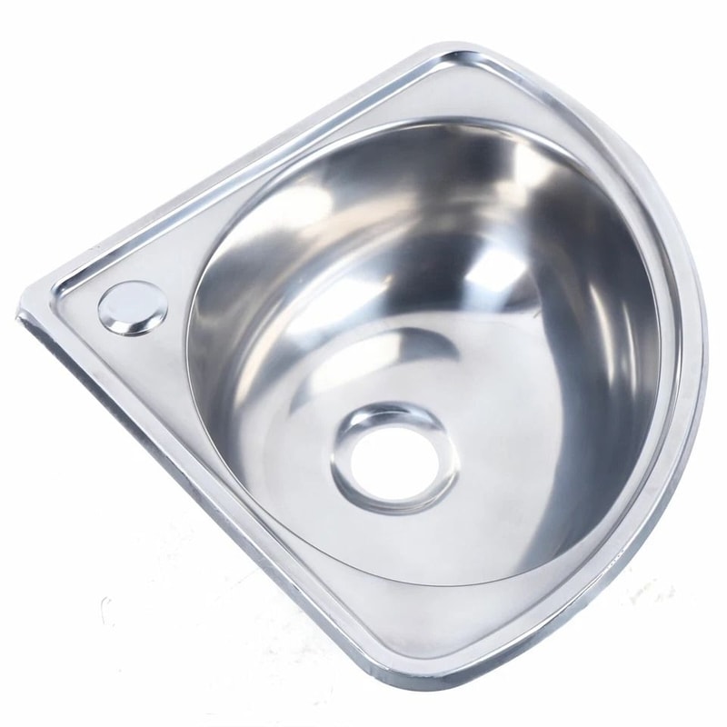 Modern Space Saving Stainless Steel Corner Wash Basin Wall Mounted Bathroom Sink 3