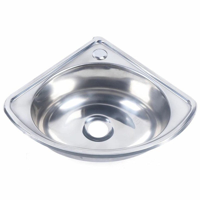 Modern Space Saving Stainless Steel Corner Wash Basin Wall Mounted Bathroom Sink 4