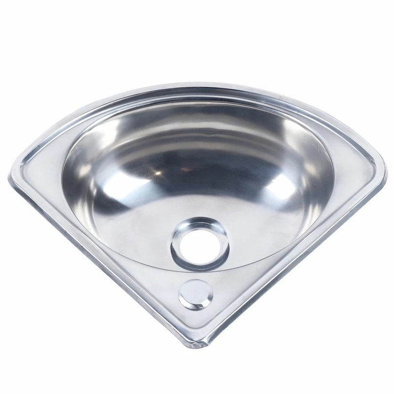Modern Space Saving Stainless Steel Corner Wash Basin Wall Mounted Bathroom Sink 6
